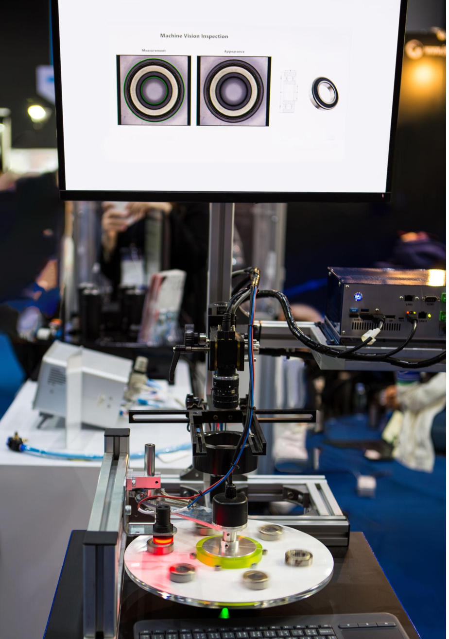 Microspect AI vision inspection on a manufacturing line